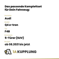 Audi Q4 e-tron 5-Türer (SUV) ab 08.2021 F4B BRiNK Anhängerkupplung mit JAEGER Elektrosatz