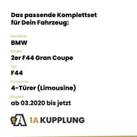 BMW 2er F44 Gran Coupe 4-Türer (Limousine) ab 03.2020 F44 BRiNK Anhängerkupplung mit JAEGER Elektrosatz