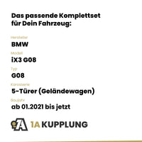 BMW iX3 G08 5-Türer (Geländewagen) ab 01.2021 G08 BRiNK Anhängerkupplung mit JAEGER Elektrosatz