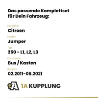 Citroen Jumper Bus / Kasten 02.2011-06.2021 250 - L1, L2, L3 BRiNK Anhängerkupplung mit JAEGER Elektrosatz