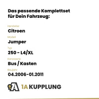 Citroen Jumper Bus / Kasten 04.2006-01.2011 250 - L4/XL BRiNK Anhängerkupplung mit JAEGER Elektrosatz