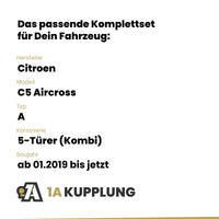 Citroen C5 Aircross 5-Türer (Kombi) ab 07.2020 A BRiNK Anhängerkupplung mit JAEGER Elektrosatz