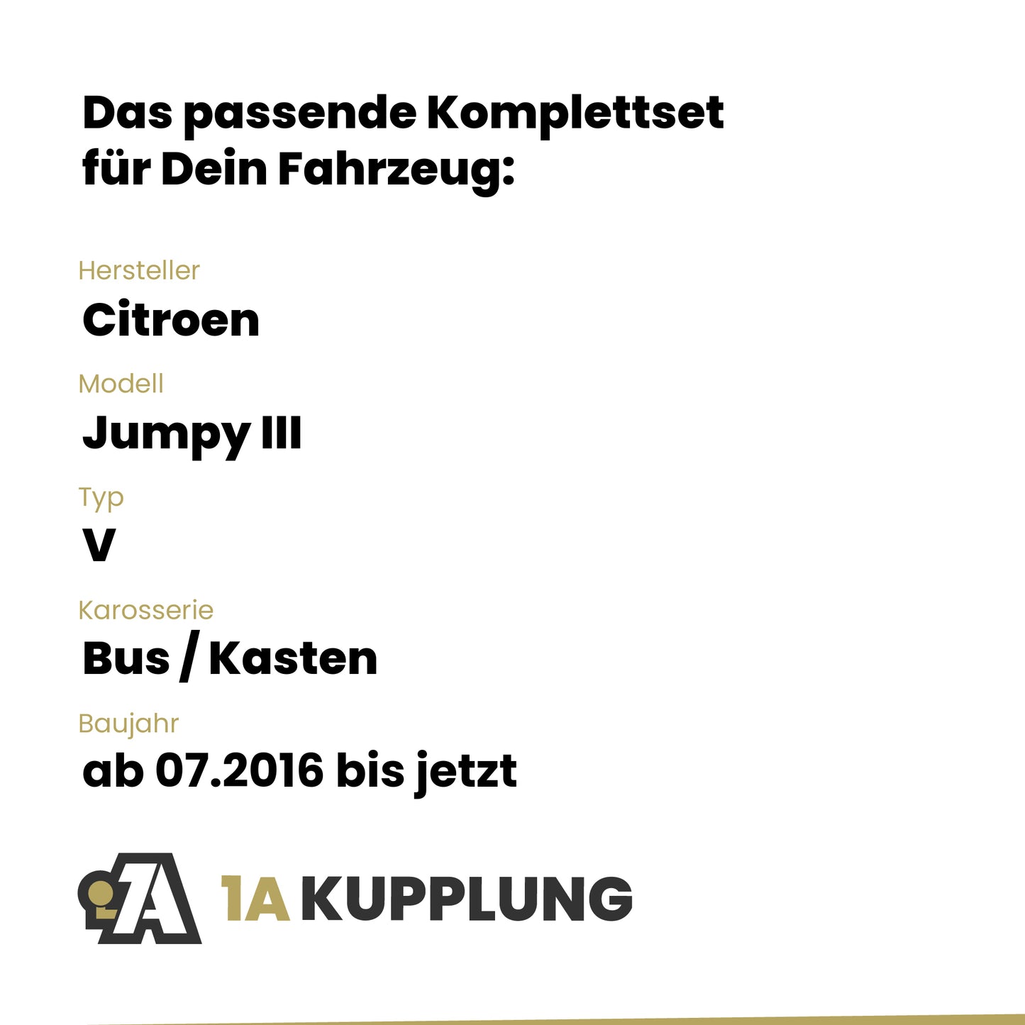 Citroen Jumpy III Bus / Kasten ab 07.2016 V BRiNK Anhängerkupplung mit JAEGER Elektrosatz