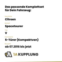 Citroen Spacetourer 5-Türer (Kompaktvan) ab 07.2016 V BRiNK Anhängerkupplung mit JAEGER Elektrosatz