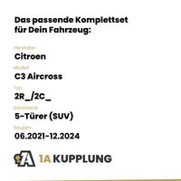 Citroen C3 Aircross 5-Türer (SUV) 06.2021-12.2024 2R_/2C_ BRiNK Anhängerkupplung mit JAEGER Elektrosatz