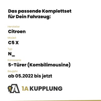 Citroen C5 X 5-Türer (Kombilimousine) ab 05.2022 N_ BRiNK Anhängerkupplung mit JAEGER Elektrosatz