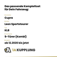 Cupra Leon Sportstourer 5-Türer (Kombi) ab 12.2020 KL8 BRiNK Anhängerkupplung mit JAEGER Elektrosatz