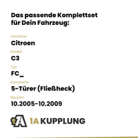 Citroen C3 5-Türer (Fließheck) 10.2005-10.2009 FC_ BRiNK Anhängerkupplung mit JAEGER Elektrosatz