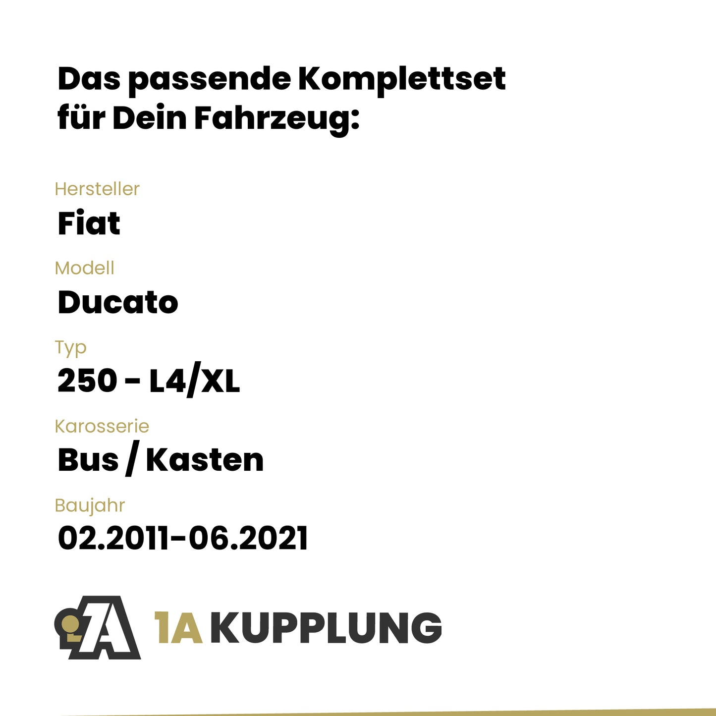 Fiat Ducato Bus / Kasten 05.2014-06.2021 250 - L4/XL BRiNK Anhängerkupplung mit JAEGER Elektrosatz