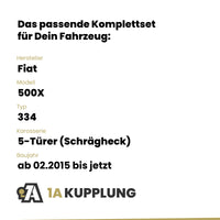 Fiat 500X 5-Türer (Schrägheck) ab 02.2015 334 BRiNK Anhängerkupplung mit JAEGER Elektrosatz