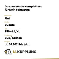 Fiat Ducato Bus / Kasten ab 07.2021 250 - L4/XL BRiNK Anhängerkupplung mit JAEGER Elektrosatz