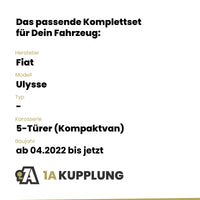 Fiat Ulysse 5-Türer (Kompaktvan) ab 04.2022 - BRiNK Anhängerkupplung mit JAEGER Elektrosatz