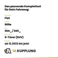 Fiat 600e 5-Türer (SUV) ab 12.2023 364_ / 365_ BRiNK Anhängerkupplung mit JAEGER Elektrosatz