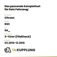 Citroen DS3 3-Türer (Fließheck) 03.2010-12.2016 SA_ BRiNK Anhängerkupplung mit JAEGER Elektrosatz