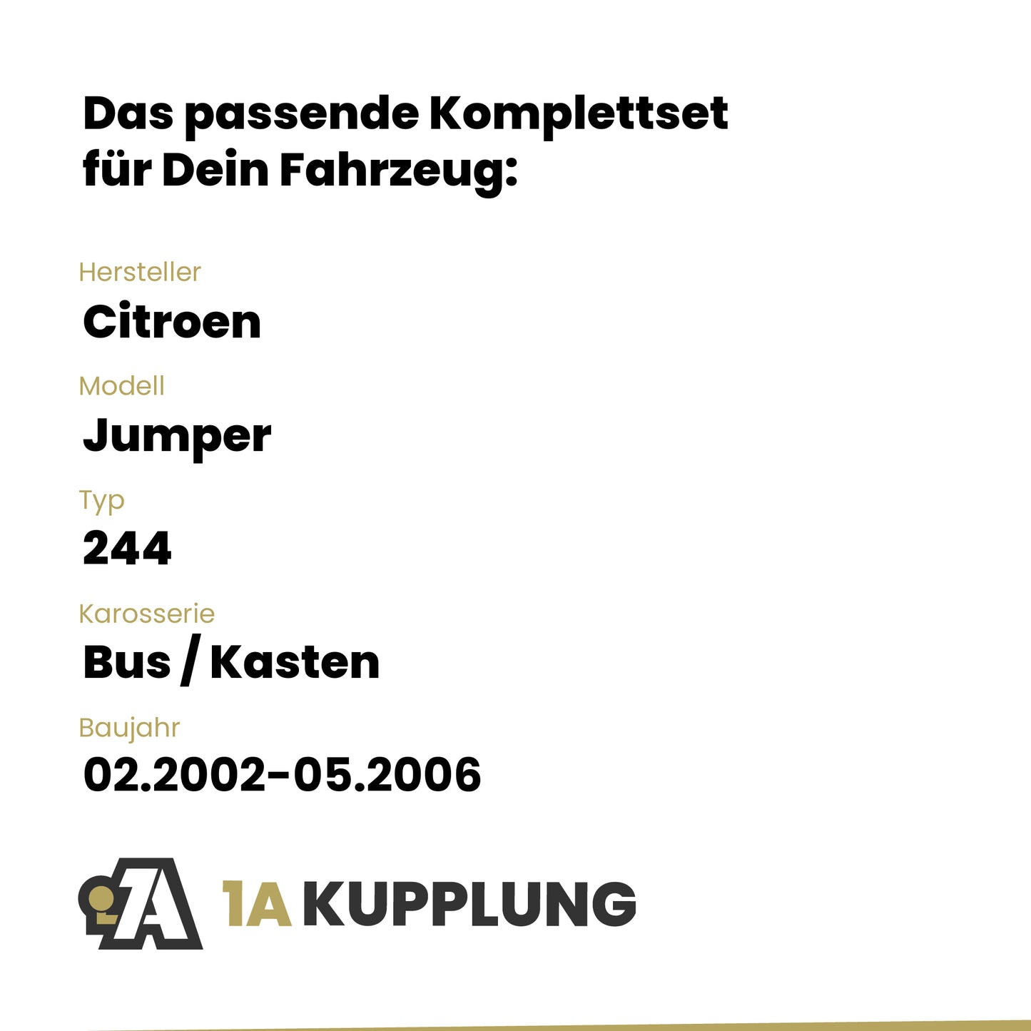 Citroen Jumper Bus / Kasten 02.2002-05.2006 244 BRiNK Anhängerkupplung mit JAEGER Elektrosatz