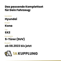 Hyundai Kona 5-Türer (SUV) ab 08.2023 SX2 BRiNK Anhängerkupplung mit JAEGER Elektrosatz