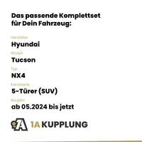 Hyundai Tucson 5-Türer (SUV) ab 05.2024 NX4 BRiNK Anhängerkupplung mit JAEGER Elektrosatz