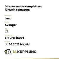 Jeep Avenger 5-Türer (SUV) ab 06.2023 J2 BRiNK Anhängerkupplung mit JAEGER Elektrosatz