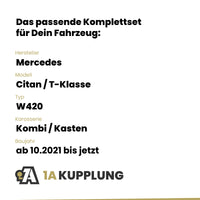Mercedes Citan / T-Klasse Kombi / Kasten ab 10.2021 W420 BRiNK Anhängerkupplung mit JAEGER Elektrosatz