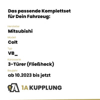 Mitsubishi Colt 3-Türer (Fließheck) ab 10.2023 VB_ BRiNK Anhängerkupplung mit JAEGER Elektrosatz