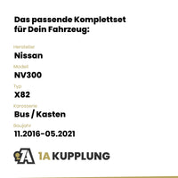 Nissan NV300 Bus / Kasten 11.2016-05.2021 X82 BRiNK Anhängerkupplung mit JAEGER Elektrosatz