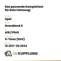 Opel Grandland X 5-Türer (SUV) 10.2017-09.2024 A18 / P1UO BRiNK Anhängerkupplung mit JAEGER Elektrosatz
