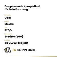 Opel Mokka 5-Türer (SUV) ab 01.2021 P2QO BRiNK Anhängerkupplung mit JAEGER Elektrosatz