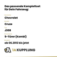 Chevrolet Cruze 5-Türer (Kombi) ab 06.2012 J308 BRiNK Anhängerkupplung mit JAEGER Elektrosatz