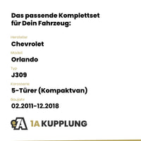 Chevrolet Orlando 5-Türer (Kompaktvan) 02.2011-12.2018 J309 BRiNK Anhängerkupplung mit JAEGER Elektrosatz