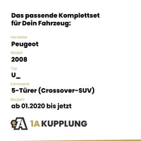 Peugeot 2008 5-Türer (Crossover-SUV) ab 01.2020 U_ BRiNK Anhängerkupplung mit JAEGER Elektrosatz