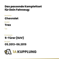 Chevrolet Trax 5-Türer (SUV) 05.2013-06.2019 BRiNK Anhängerkupplung mit JAEGER Elektrosatz