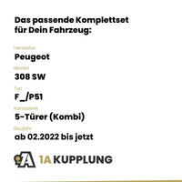 Peugeot 308 SW 5-Türer (Kombi) ab 02.2022 F_/P51 BRiNK Anhängerkupplung mit JAEGER Elektrosatz
