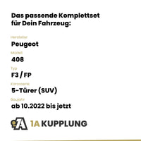 Peugeot 408 5-Türer (SUV) ab 10.2022 F3 / FP BRiNK Anhängerkupplung mit JAEGER Elektrosatz