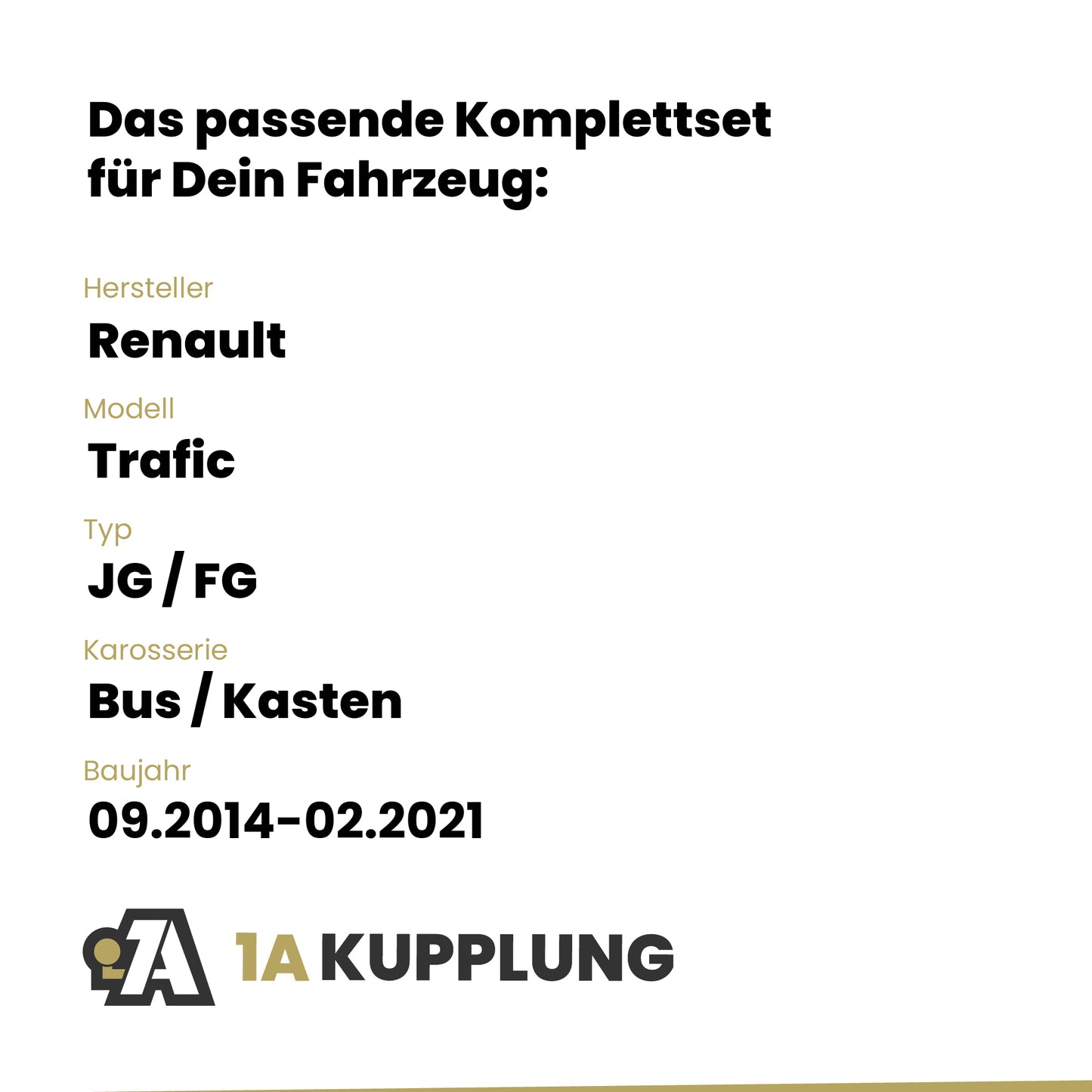 Renault Trafic Bus / Kasten 09.2014-02.2021 JG / FG BRiNK Anhängerkupplung mit JAEGER Elektrosatz