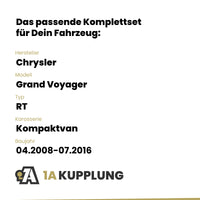 Chrysler Grand Voyager Kompaktvan 04.2008-07.2016 RT BRiNK Anhängerkupplung mit JAEGER Elektrosatz
