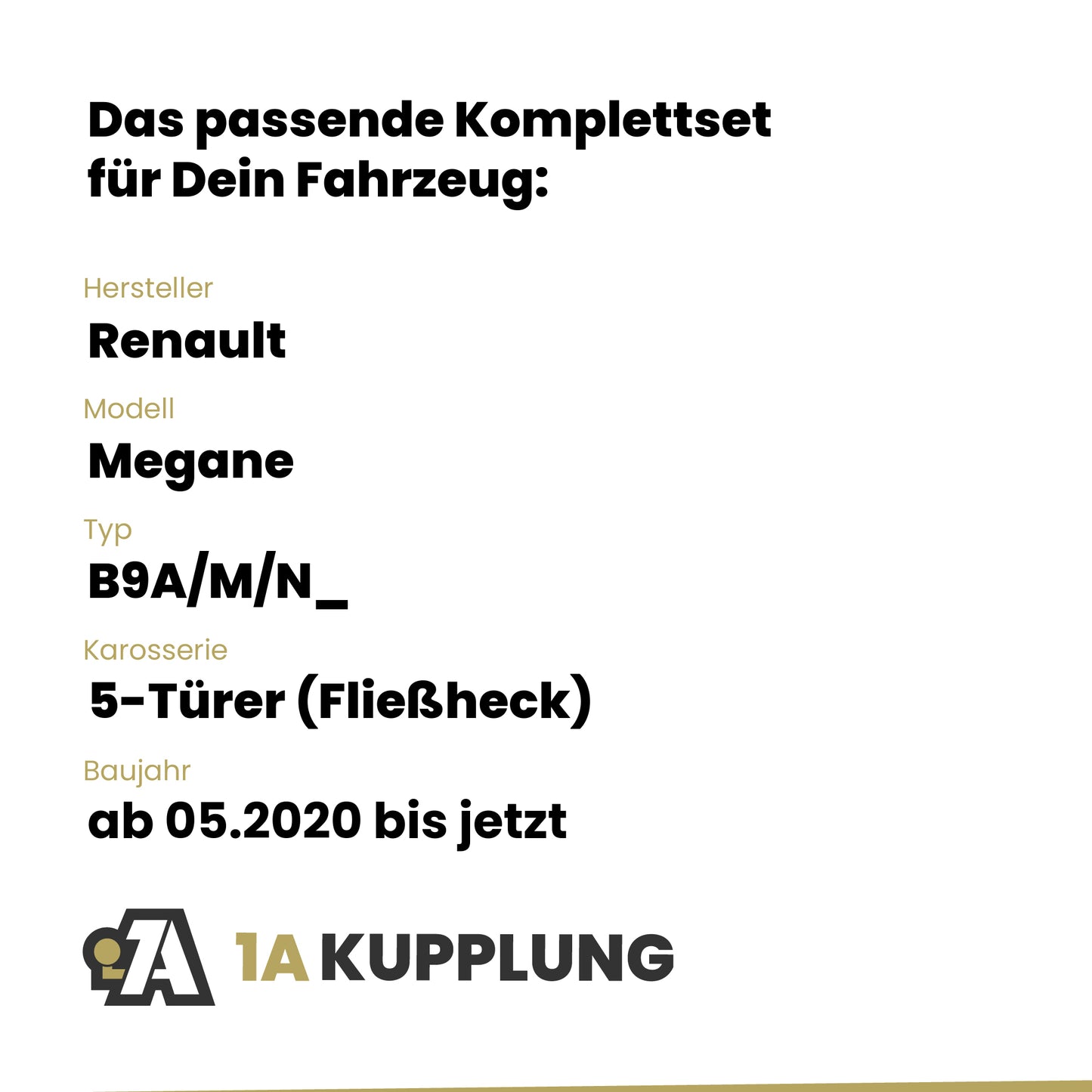 Renault Megane 5-Türer (Fließheck) ab 05.2020 B9A/M/N_ BRiNK Anhängerkupplung mit JAEGER Elektrosatz