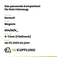 Renault Megane 5-Türer (Fließheck) ab 05.2020 B9A/M/N_ BRiNK Anhängerkupplung mit JAEGER Elektrosatz