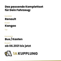 Renault Kangoo Bus / Kasten ab 06.2021 BRiNK Anhängerkupplung mit JAEGER Elektrosatz