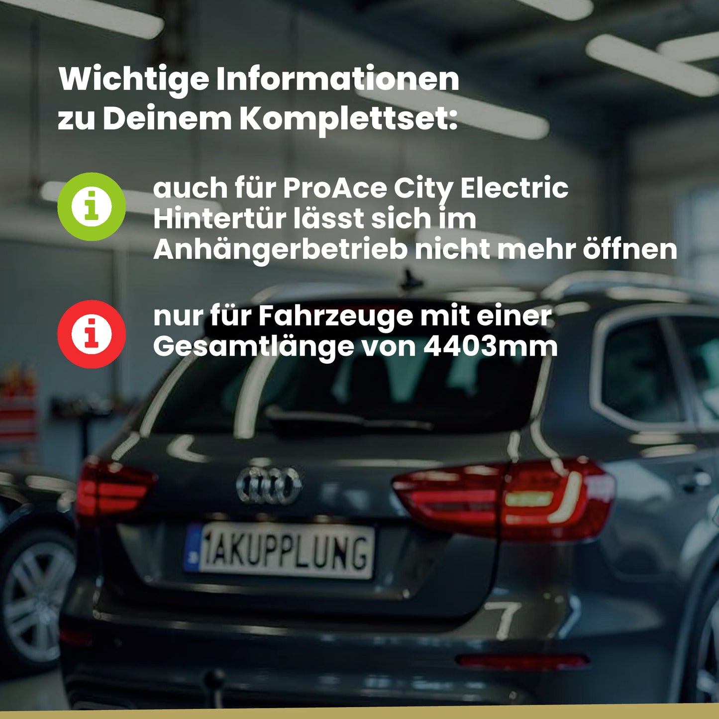 Toyota Proace City / Verso 5-Türer (Kompaktvan) ab 12.2019 Länge 4403mm BRiNK Anhängerkupplung mit JAEGER Elektrosatz