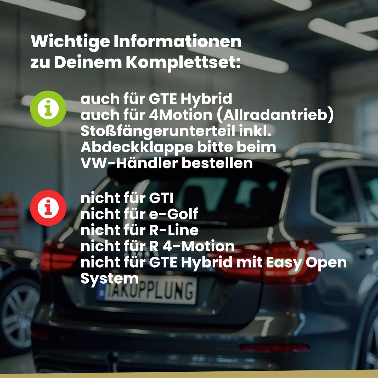 VW Golf VII Fließheck 3/5-Türer (Fließheck) 11.2012-12.2019 5G1 BRiNK Anhängerkupplung mit JAEGER Elektrosatz