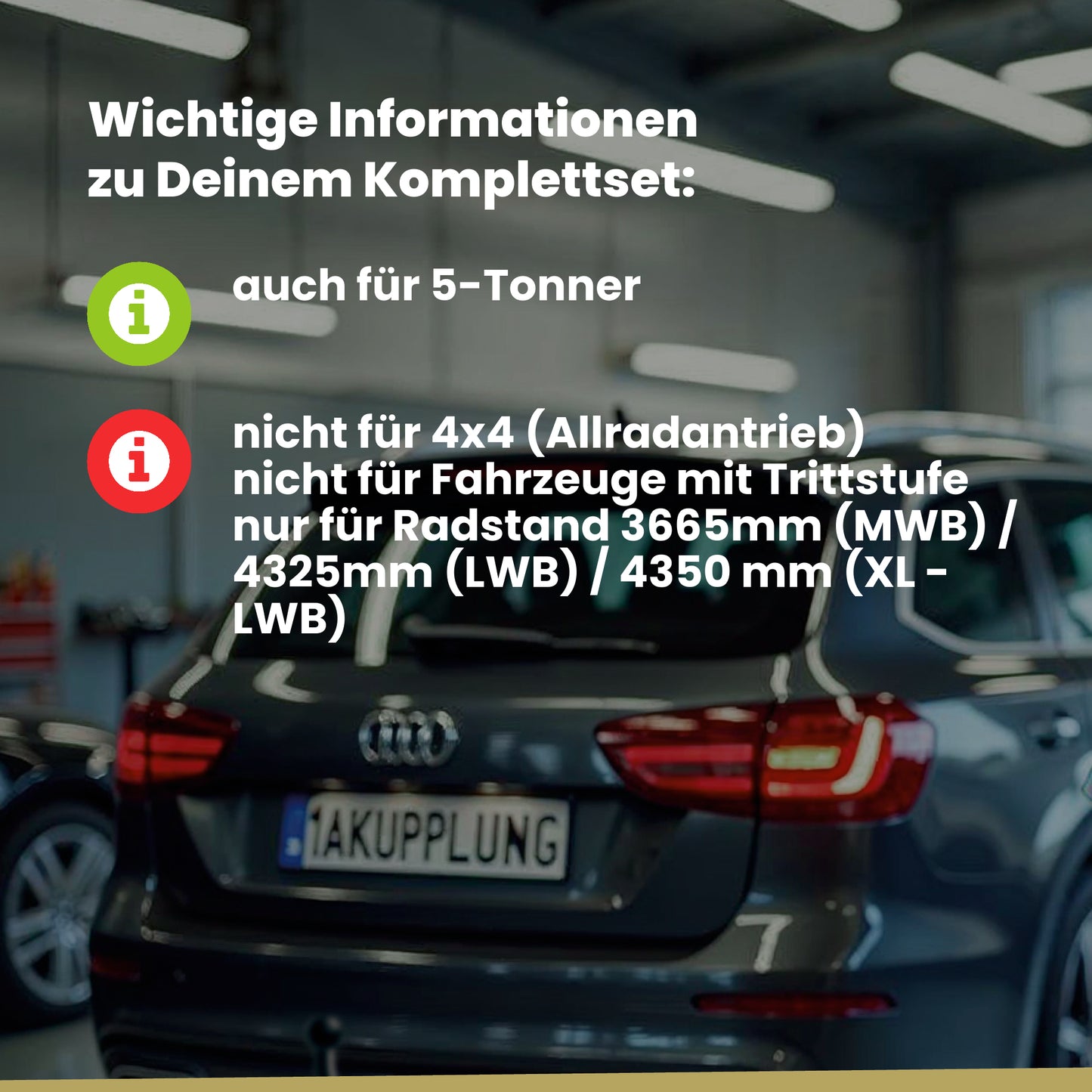 Mercedes Sprinter Bus / Kasten ohne Trittstufe 04.2006-05.2018 906 / 3665mm, 4325mm BRiNK Anhängerkupplung mit JAEGER Elektrosatz