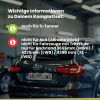 Mercedes Sprinter Bus / Kasten ohne Trittstufe 04.2006-05.2018 906 / 3665mm, 4325mm BRiNK Anhängerkupplung mit JAEGER Elektrosatz