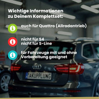 Audi A4 B8 4-Türer (Limousine) 11.2007-10.2015 8K2 BRiNK Anhängerkupplung mit JAEGER Elektrosatz