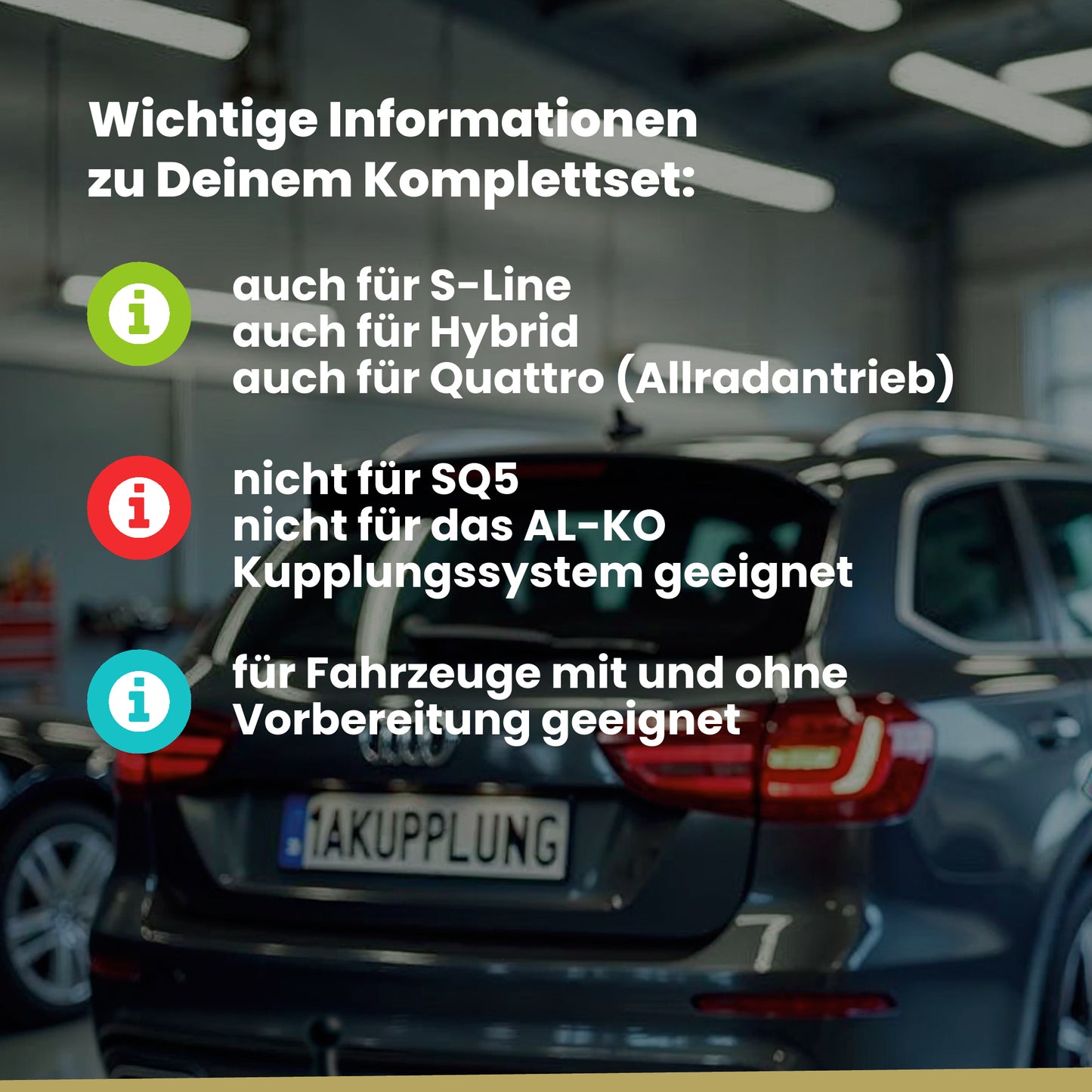 Audi Q5 5-Türer (SUV) 11.2008-12.2016 8R BRiNK Anhängerkupplung mit JAEGER Elektrosatz