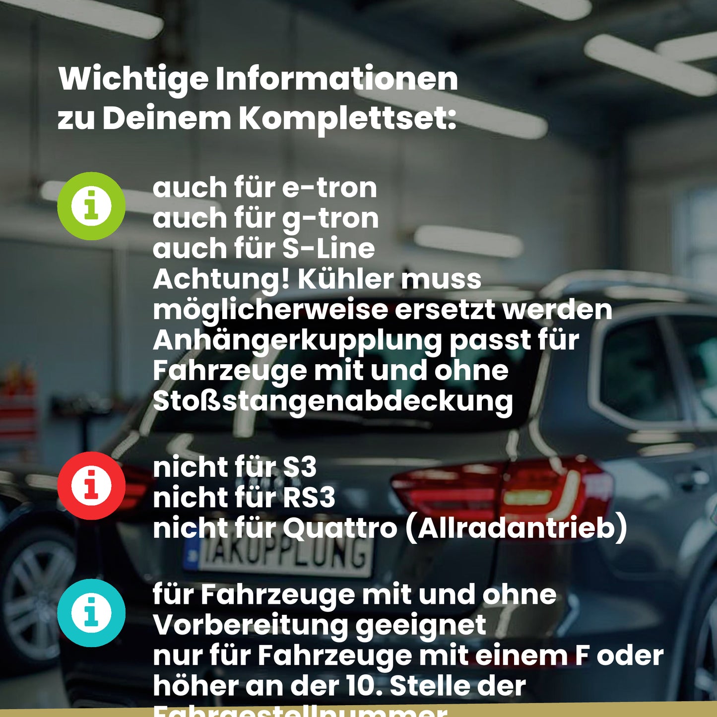 Audi A3 Sportback 5-Türer (Schrägheck) 06.2014-06.2016 8VA BRiNK Anhängerkupplung mit JAEGER Elektrosatz