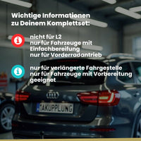Nissan NV400 Pritsche Einfachbereifung 10.2011-04.2022 X62 BRiNK Anhängerkupplung mit JAEGER Elektrosatz