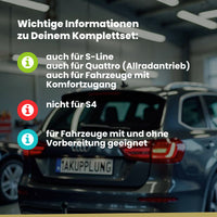 Audi A4 B9 4-Türer (Limousine) 11.2015-09.2019 8W2 BRiNK Anhängerkupplung mit JAEGER Elektrosatz