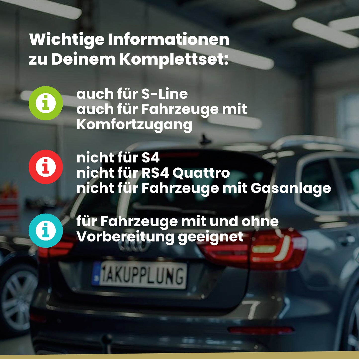 Audi A4 B9 5-Türer (Avant) 11.2015-07.2023 8W5 BRiNK Anhängerkupplung mit JAEGER Elektrosatz