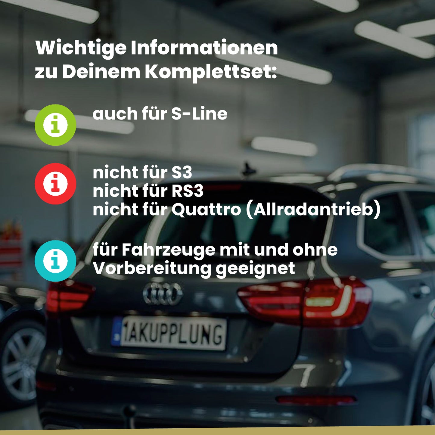 Audi A3 Sportback 5-Türer (Schrägheck) 07.2016-02.2020 8VA BRiNK Anhängerkupplung mit JAEGER Elektrosatz