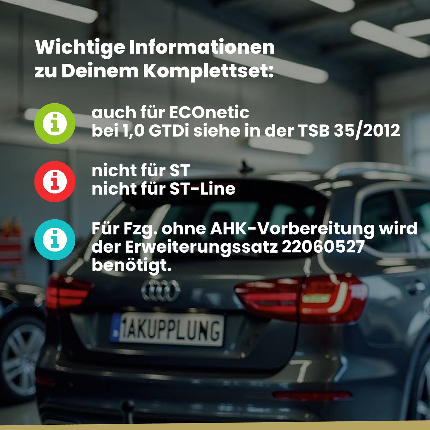 Ford Focus III Turnier 5-Türer (Turnier) 04.2011-08.2018 DYB BRiNK Anhängerkupplung mit JAEGER Elektrosatz